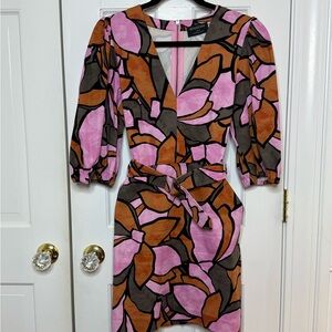 MINKPINK LORNA BELTED MINI DRESS - ABSTRACT - Sz Med